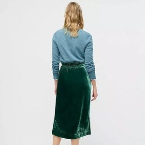 NWT J.crew velvet pull on skirt size XXS